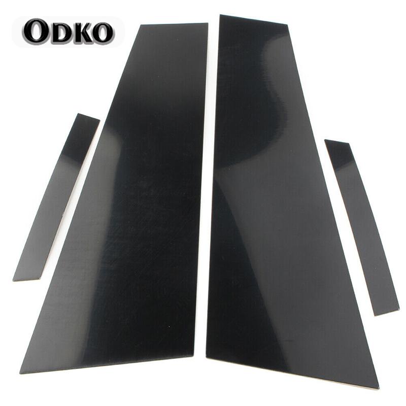 4Pcs Gloss Black Pillar Post Fit For MERCEDES CLS C219 2006 2007 2008 2009 2010 2011 Door Side Window Decor Cover Accessories