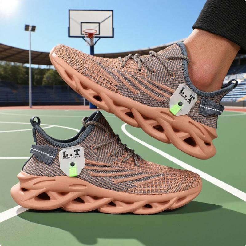 Men Running Sports Shoe Fashionable Avant-garde Mesh Anti Slip Casual Sneakers Ultra Light Fast Drying Basketball Training Shoes