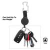 Retractable Keychain Badges Holder with 23.62inch Steel Retractable Cord Keychain Tool Steel Wire Rope Buckles Key Holder