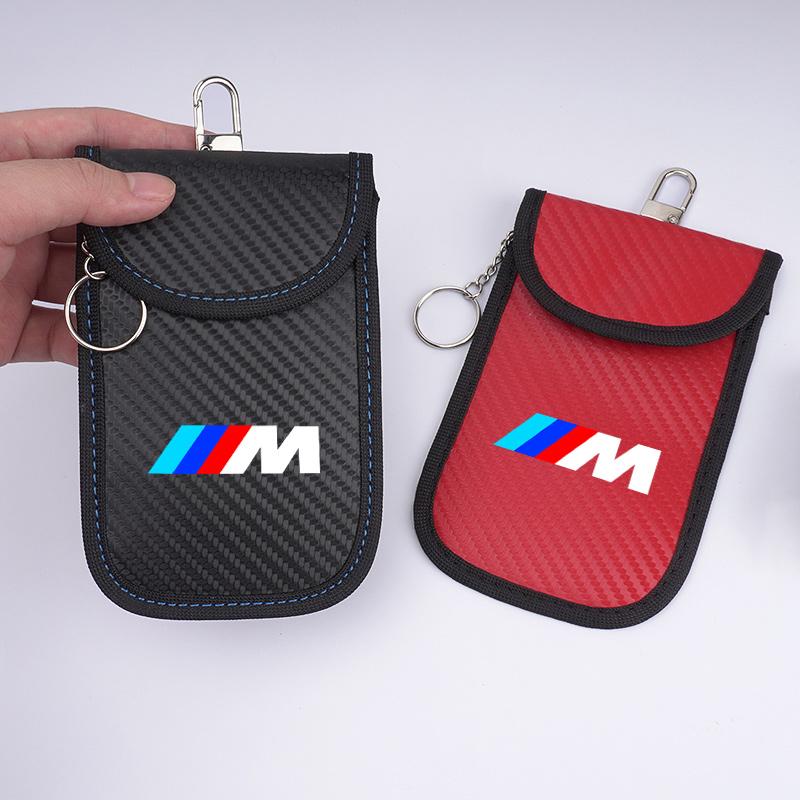 For BMW E46 X1 X2 X3 X4 X5 X6 F48 G01 E84 E83 F30 M Car Key Signal Shielding Bag Anti-theft RFID Keychain Case Accessories DV1