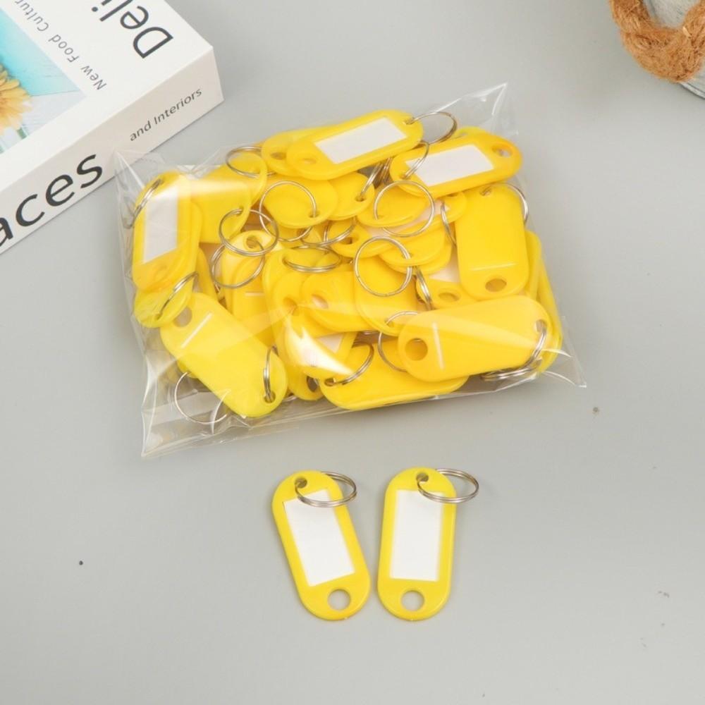 50pcs Card Label Plastic Key Tags Colorful Luggage ID Tags Baggage Luggage Tags Hotel Number