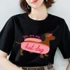 Pure Cotton Women's Clothes Unisex Y2k Dachshund Dog T-shirt Funny Pattern T-Shirts Graphic Short Sleeve Hot Sale Tops Tees