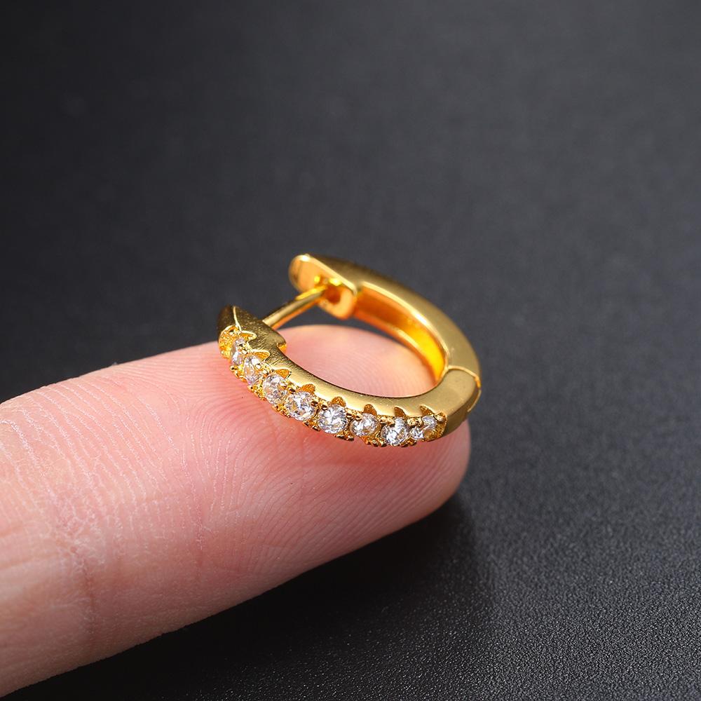 1 pz Orecchini a Cerchio Helix Daith Tragus Y2k per Donne Ragazze Colore Oro Zirconia Orecchino Cartilagine Nuovo Gioiello da Ragazza