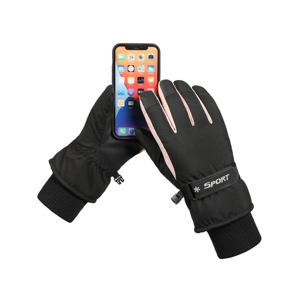 Ski Gloves for Men and Women Outdoor Cycling  Touch Screen  Warm  Fleece and Thickened Gloves  Waterproof and Anti Slip