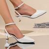 2026  Summer Sandals Genuine Fashion Women Shoes Pointed Toe High Heel Women Pumps Cover Toe Sandals for Women Handmade Sandal