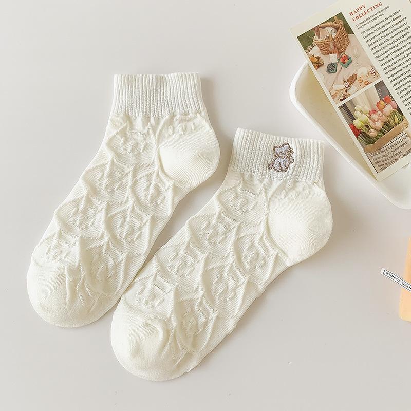 Female Spring Summer Thin Fashionable New Lovely White Socks
