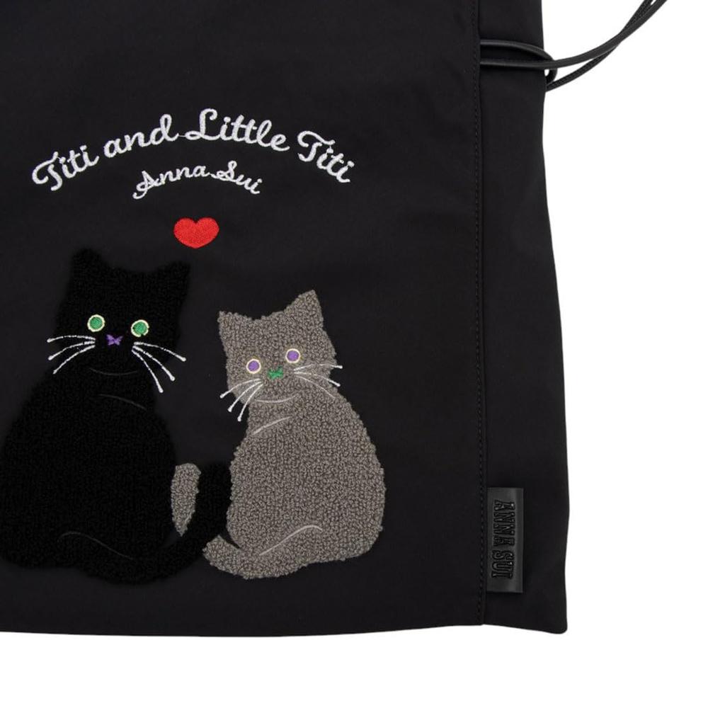 Anna Sui Daily TITI Tote Black Bag, Women's,