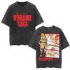 Vinland Saga Thorfinn Tshirt Vintage Washed Anime Manga Graphic Unisex Oversized Crew Neck Cotton Short Sleeve Tee Tops Hot