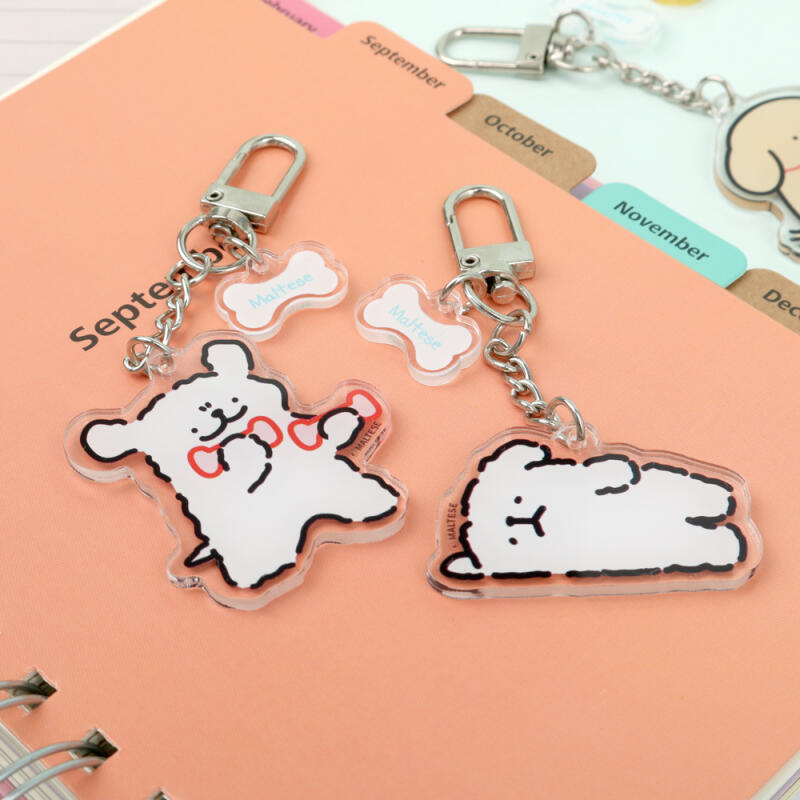 Maltese Acrylic Keychain (8 Types)