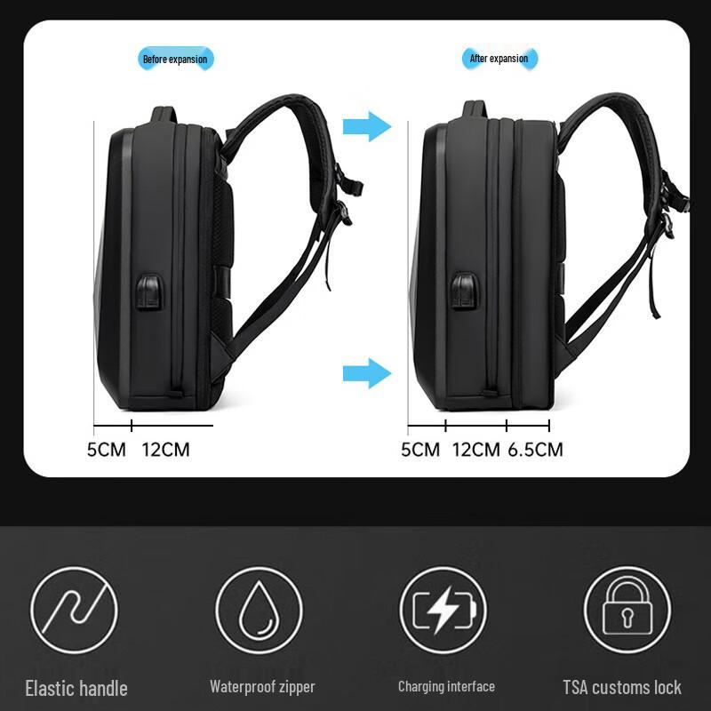 Meng Huoban Hard Shell Waterproof Laptop & Gaming Backpack