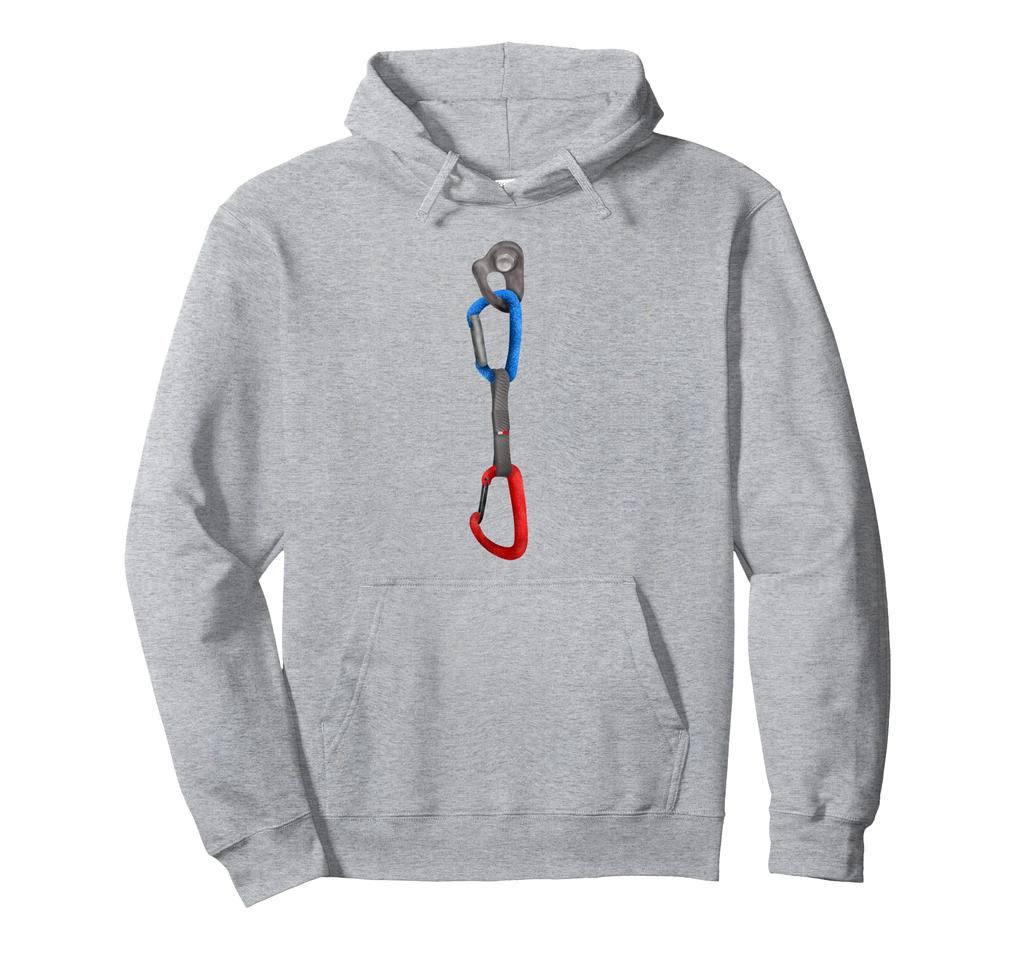 Rock Climbing Hanger and Carabiner QUICKDRAW Hoodie