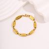 European and American light luxury high-end gold bracelet girls fashion trend high value titanium steel bracelet does not fade jewelry