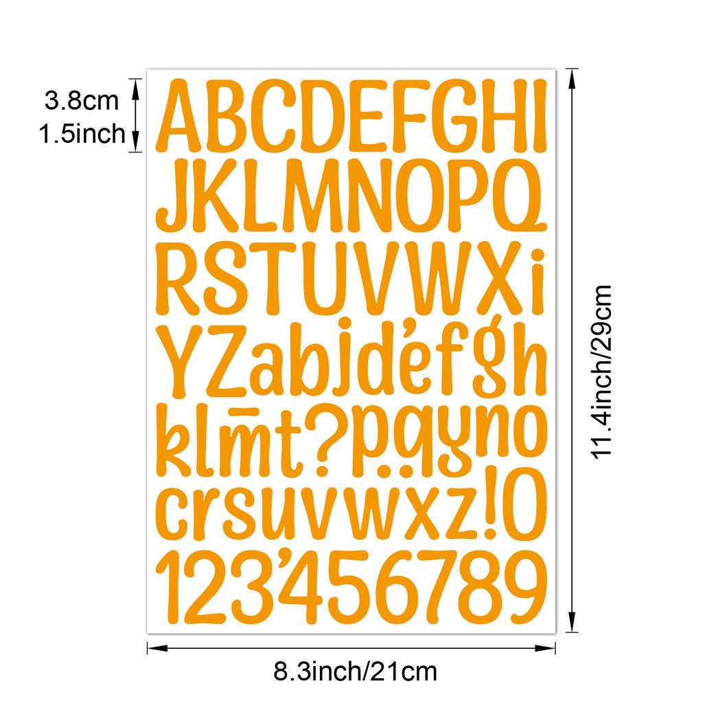 1.5-inch Letter Sticker Multicolor English Alphanumeric Combination Holiday Gift Decoration Waterproof Letter Sticker