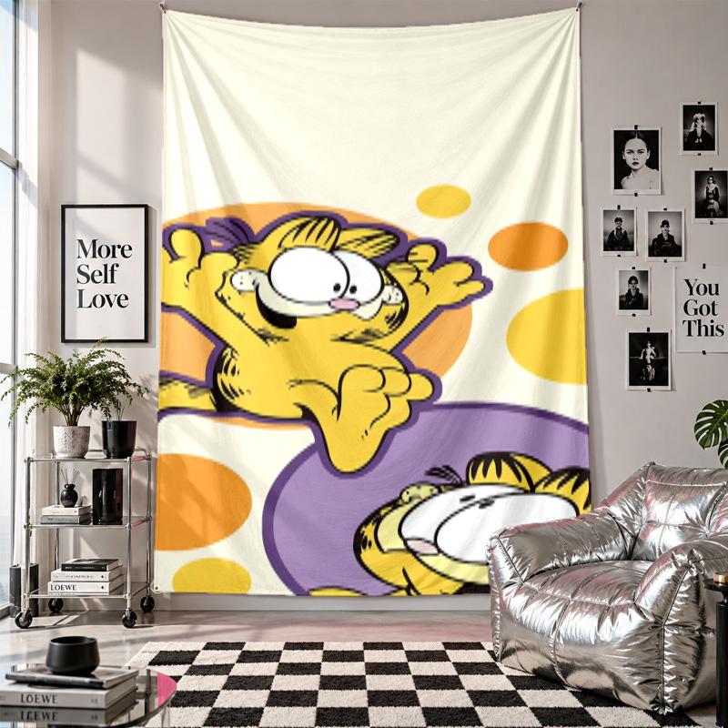Wall TapestryGarfield Art Hanging Cloth Decorative Background Cover for Room Decoration
