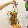 Animal doll pendant dinosaur elephant keychain schoolbag pendant bunny grab machine doll plush toy
