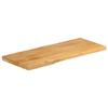 VidaXL Table Top 90x40x2.5 Cm Live Edge Solid Mango Wood, Wood Table Top, Side Table Top, 370707
