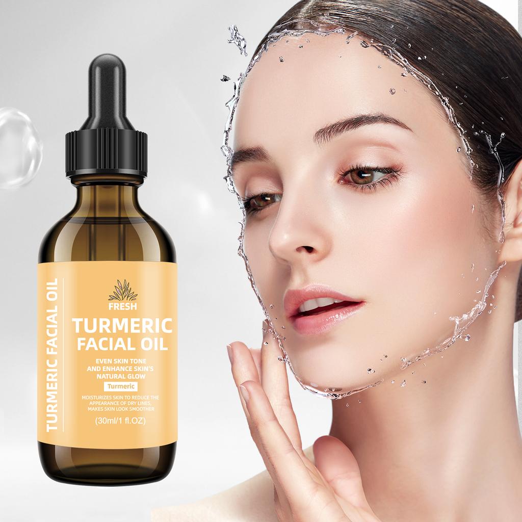 Turmeric Facial Oil 30ml – Brightening & Nourishing Skincare Serum with Dropper