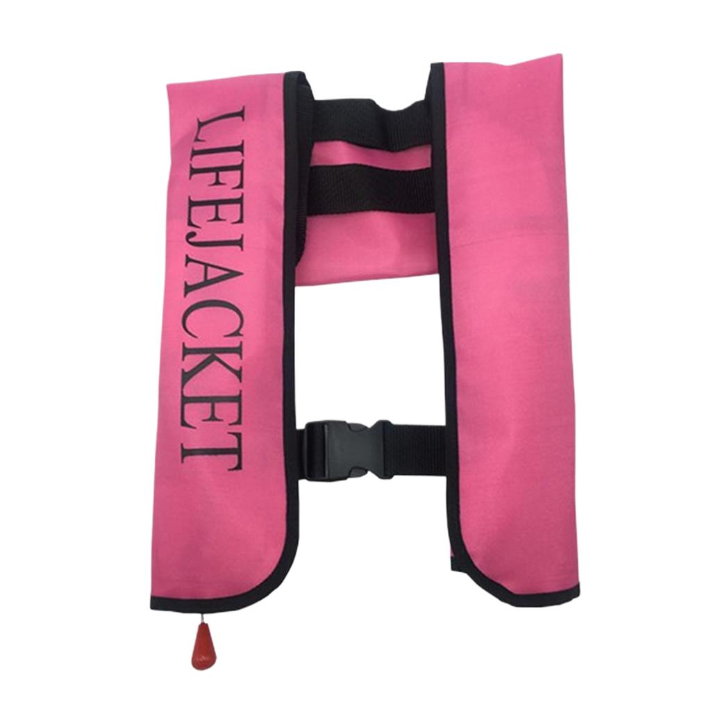 Self-inflatable Life Jacket with Reflective Strips & Emergency Whistle Kayak Vest for Surfing Swimming Kayaking Sailing Boating