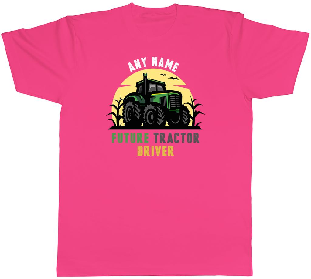 Personalised Future Tractor Driver Farming Farm Unisexs TShirt Tee Gift Top