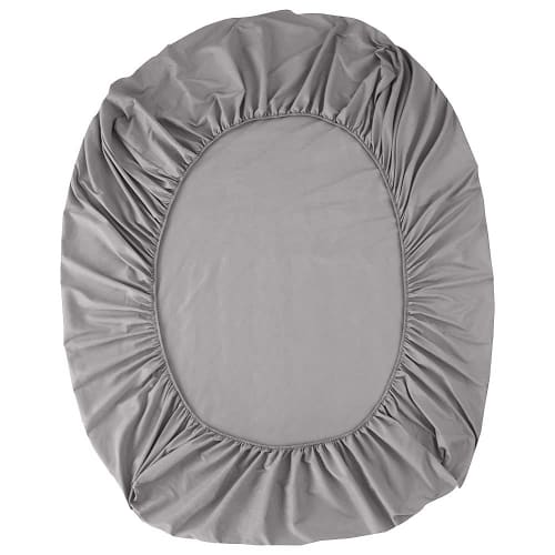 Treeflyheart Semi-Family Gray Box Sheet, Moisture-Wicking, Quick-Drying, 220x200cm, Easy To Put On and Take Off, 30cm Gusset, Polyester, Antibacterial