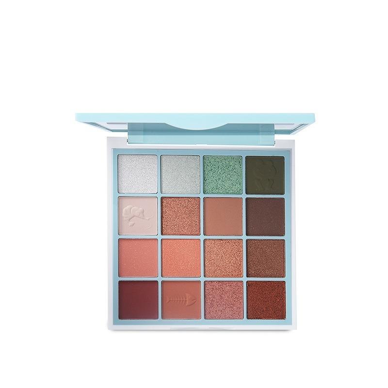 Bright Colors Matte Shimmer Eyeshadow Makeup Pallete Long Lasting and High Pigment Silky Powder Eye Shadow Cosmetics 16 Color Set
