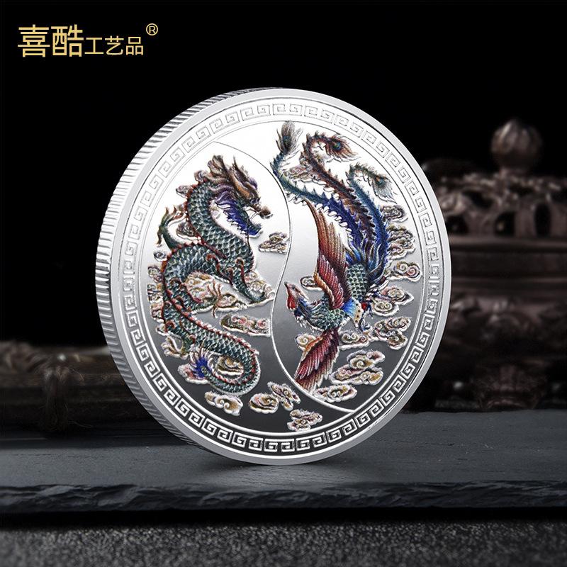 

Китайський - Дракон та Сприятливий, Гра на кінчиках пальців, Модні Подарунки, Персоналізовані Іграшки, Металеві Значки One Size