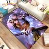 Anime Inuyasha Cartoon Area Rug Large,Carpet Rug for Living Room Bedroom Sofa Doormat Decoration,kids play Non-slip Floor Mat 3D