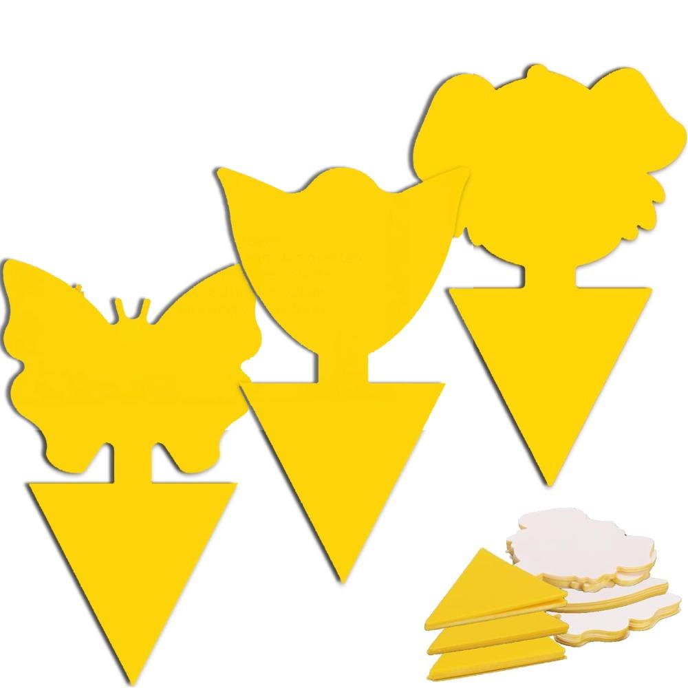 Yellow Stickers Fungus Gnats Control Pack of 30 Yellow Plates for Indoor Plants Pest Control (Pack of 30)