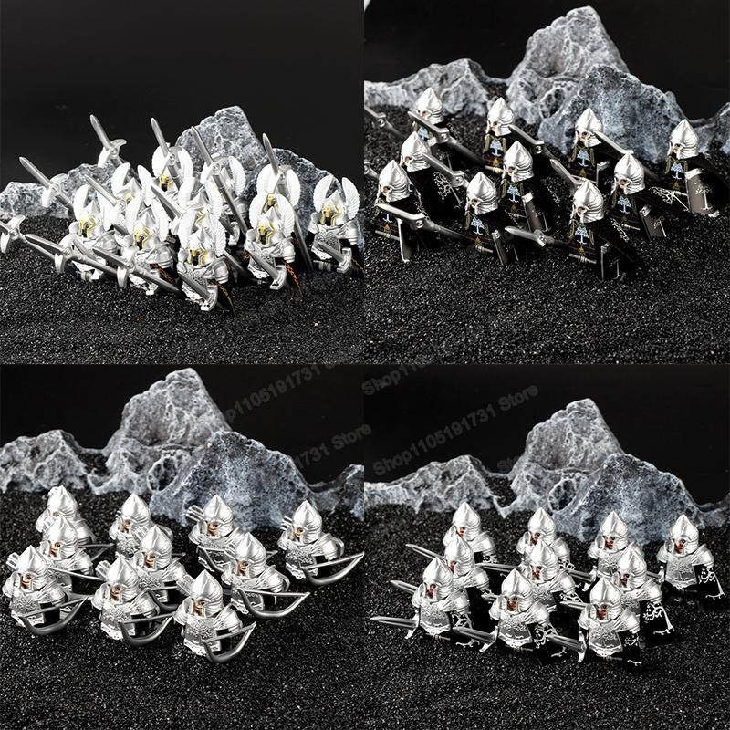Bai Fen Bai Dolls And Toys Unisex Medieval Military Crusaders Soldier Figures Building Blocks Castle Hospitaller Teutonic Knights Warrior Helmet Bricks Toy Dt8901