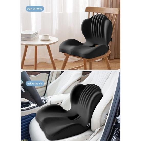 Cuscino Ergonomico per Seduta con Supporto Lombare, Cuscino Traspirante per Sedia da Ufficio per Schiena e Glutei, Cuscino per Seduta in Schiuma Viscoelastica ad Alta Densità per Auto Casa