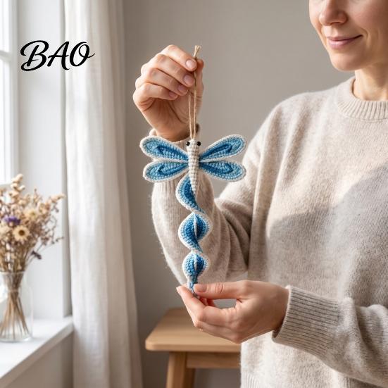 Decorative Spiral Wind Hangings Crochet Hanging Kit, DIY Garden Animal Craft Gifts for Adults Ornament Making Kit Adults, Handmade Door Decoration