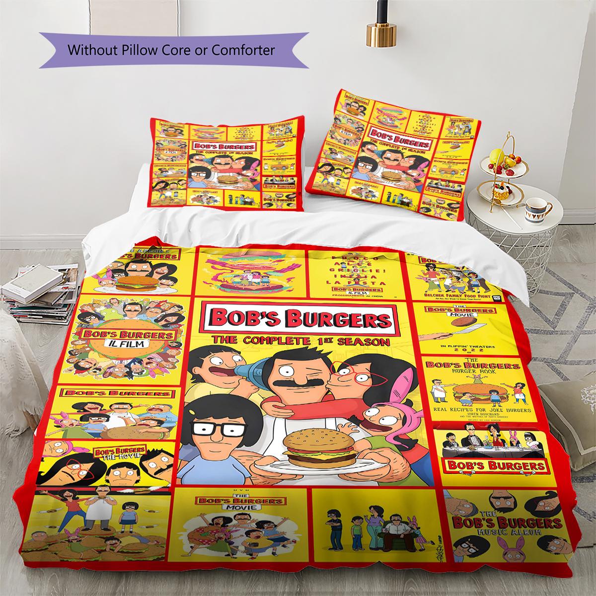 

Bobs Burgers Pattern Bedding Quilt Set Quilt Cover Pillowcase Home Decoration Gift (1 * duvet cover + 2 * pillowcase, without core) 135x200cm