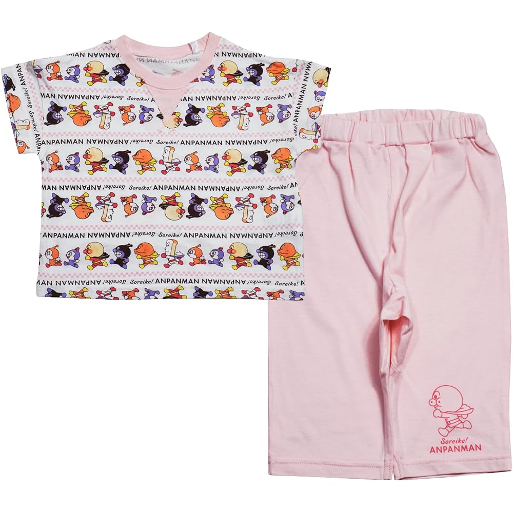 [Bandai] [Body: 100% Cotton] 2026 Summer, Anpanman, Short Sleeve Pajamas with Tenjiku Gazette, An...