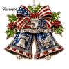Holiday Souvenirs for Family 250th Anniversary Christmas Ornament, Acrylic Patriotic Hanging Decor Gift Friends with Eagle Santa Liberty Bell,