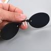 Clip On Nose Glasses Sunglasses Round Rimless Clip-On Driving Glasses Vintage Women Men Eyeglasses UV400 Eyewear Accessories 1PC