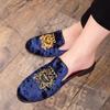 Mules Slip-on da Uomo Estive Casual Ricamate in Pelle