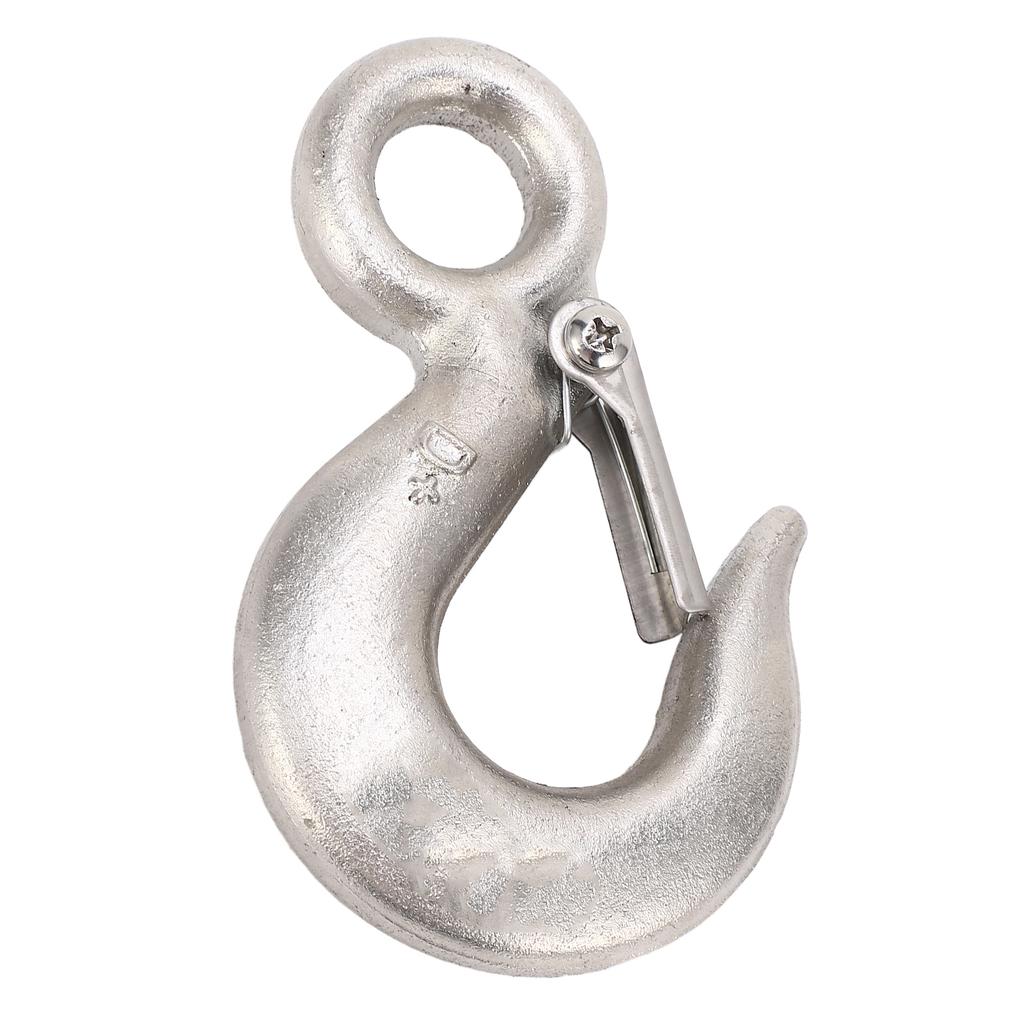 1T Lifting Hook 304 Stainless Steel Heavy Duty Hook for Industrial Hoisting Port Transportation