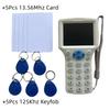 10 Frequency NFC Smart Card Reader Writer Duplicator 125Khz 13.56MHz RFID Copier USB Encryption Decoding Reader Key Replicator