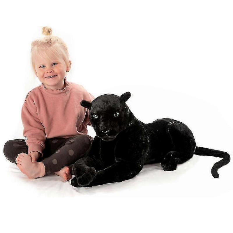 Deluxe Paws Large Black Panther Realistic Stuffed Plush Soft Toy 100cm Xi