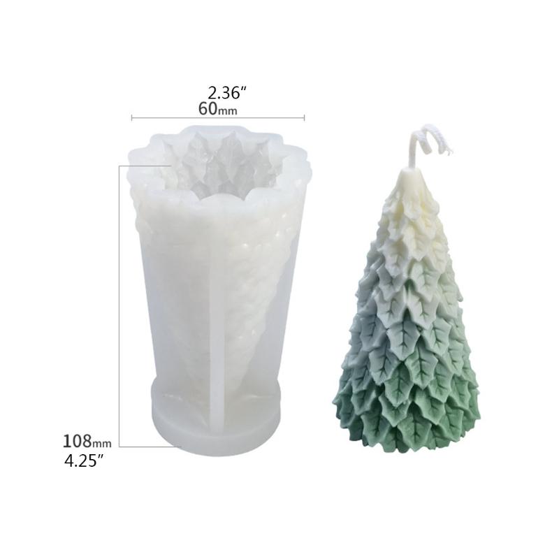 Luoye Christmas Tree 3D Candle Soap Mould DIY Candle Epoxy Mold Handmade Candles Aroma Wax Soap Molds for Decoration