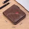Men's Bifold Wallet with Zipper Edge - Vintage Leather ID and License Holder with Snap Coin Purse