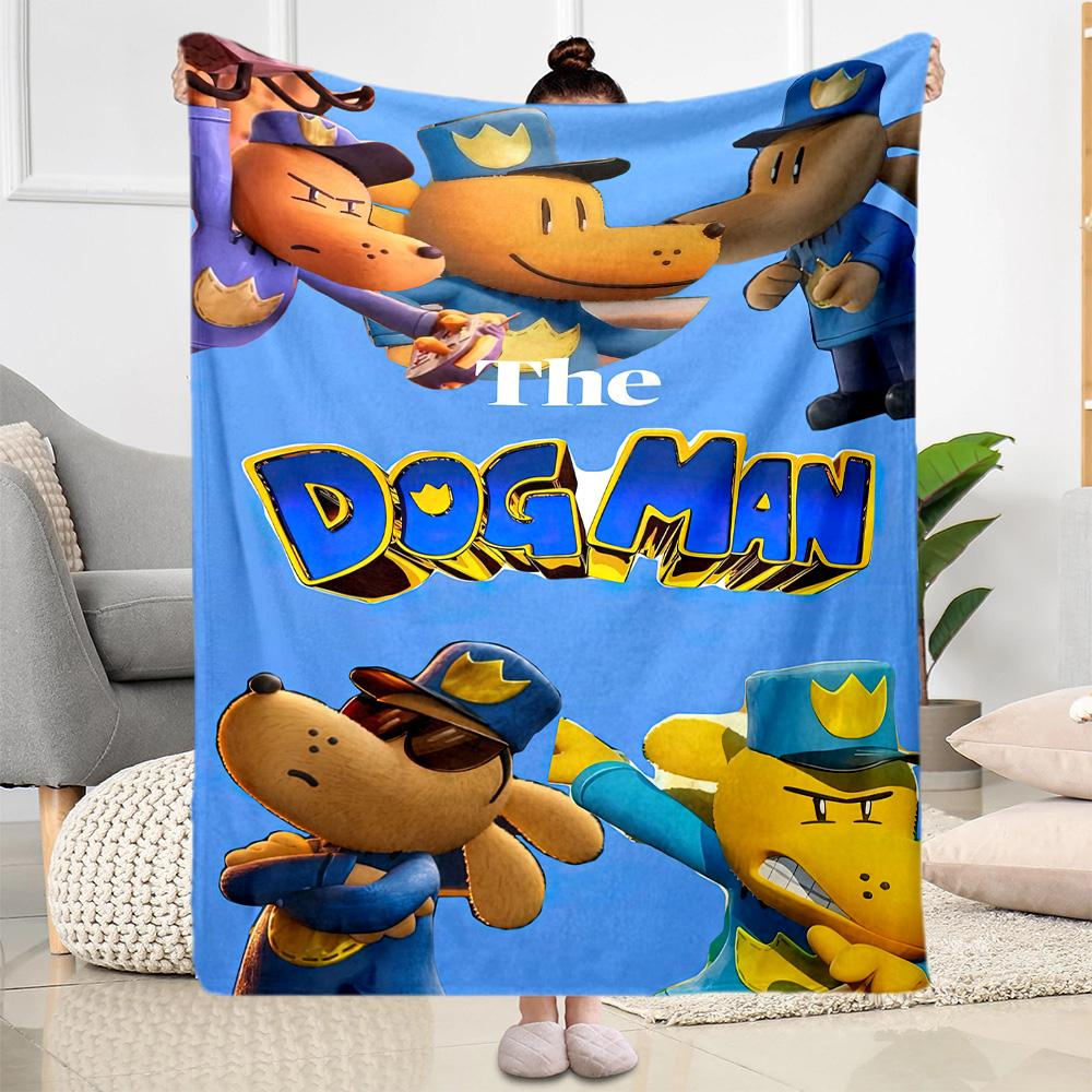 Dog Man Theme Blankets are suitable for living rooms,making them an ideal choice for outdoor travel and gifts.