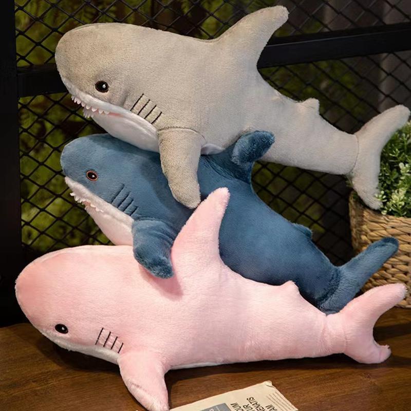 15-100cm Shark Stuffed Romantic Colorful Animal Soft and Cute Plush Toy Accompanying Kids to Sleep Gift interior Decoration