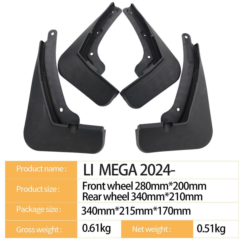 Suitable for LI MEGA 2024: Cross-border Car Tire Mudguard