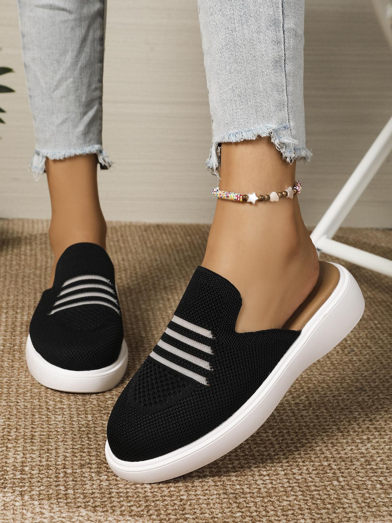 

Жіночі літні капці Нові Сітчасті Дихаючі Пласкі Жіночі Капці Нековзкі М які Модні Жіночі Взуття 43 чорний