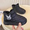 Trendy Autumn and Winter Children's Cotton Shoes Girls Snow Cotton Boots Antifreeze Super Soft Cute Rabbit Decorative Velvet Warm