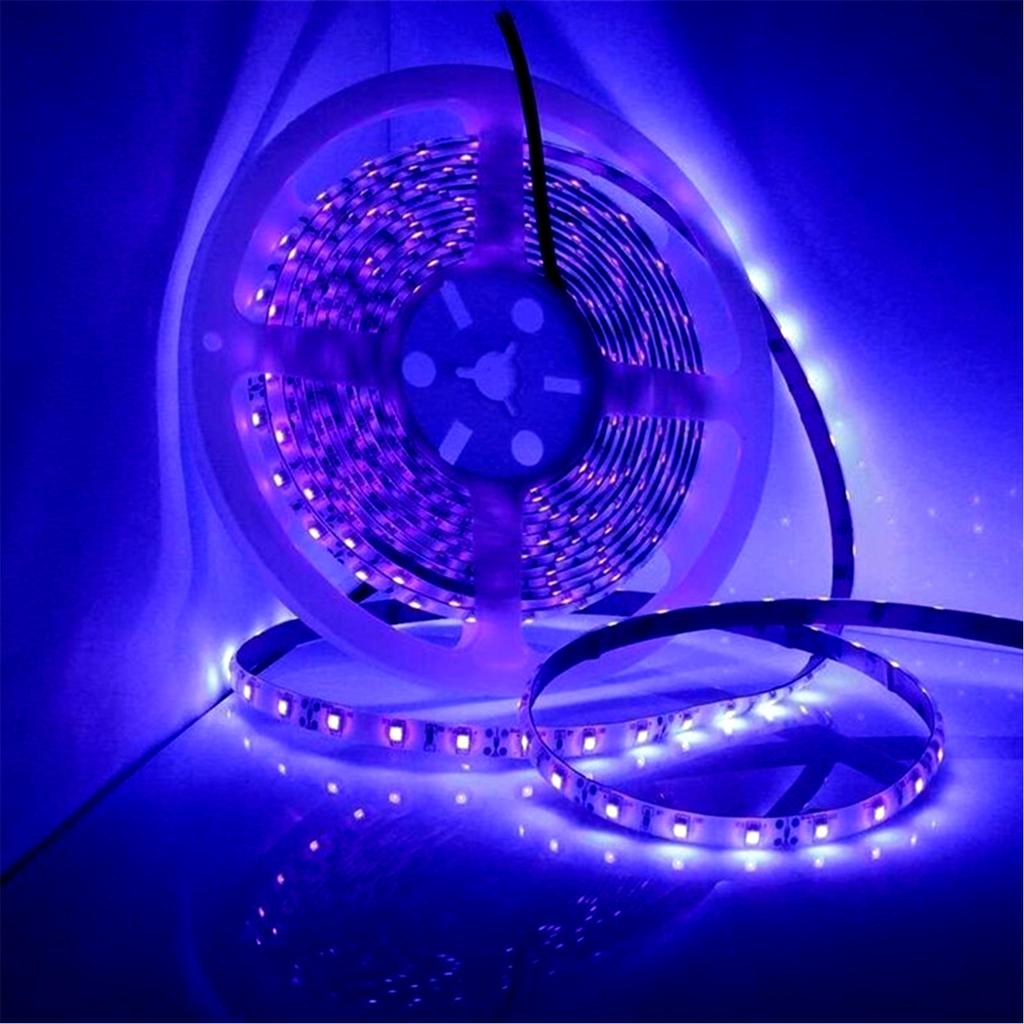 UV Light Strip Led Strip Lights 16.4ft 300 LEDs Rope Lights 12V Flexible Black Lights UV Strip Lights Ultraviolet Light