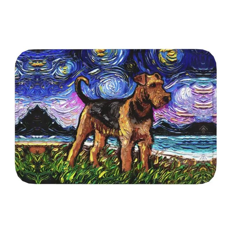 Custom Starry Night Dachshund Dog Doormat Anti-Slip Entrance Kitchen Bathroom Floor Door Mats Bedroom Balcony Carpet Rug