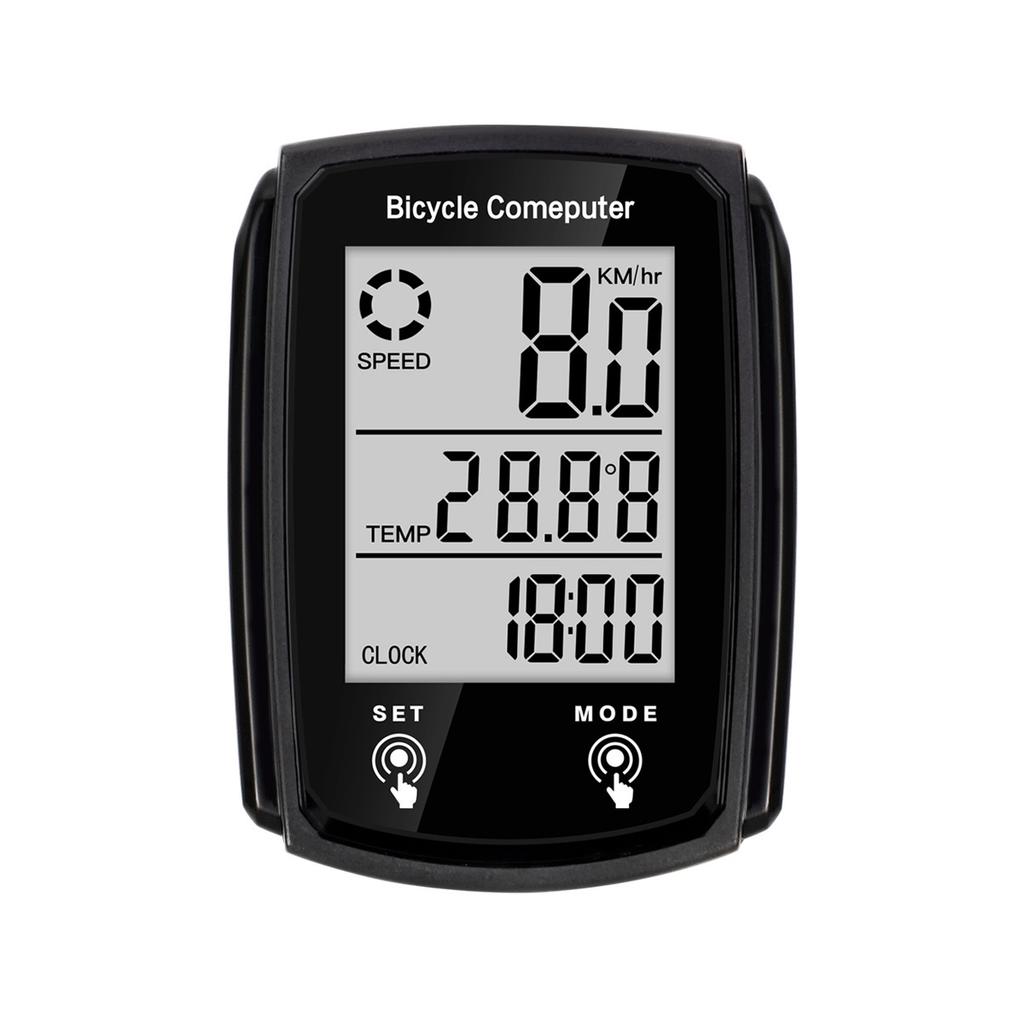 Fahrrad LCD Computer Kabelgebunden Fahrrad Geschwindigkeit Kilometerzähler Englisch Wasserdicht Fahrradzubehör Hintergrundbeleuchtet Für Tag/Nacht Radfahren