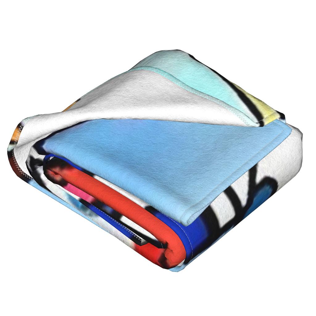 Trotro Collage Cute Cartoon Blanket Multi-function Flannel Sofa Throw Blanket for Couch Bedding Office Throws Bedspread Quilt